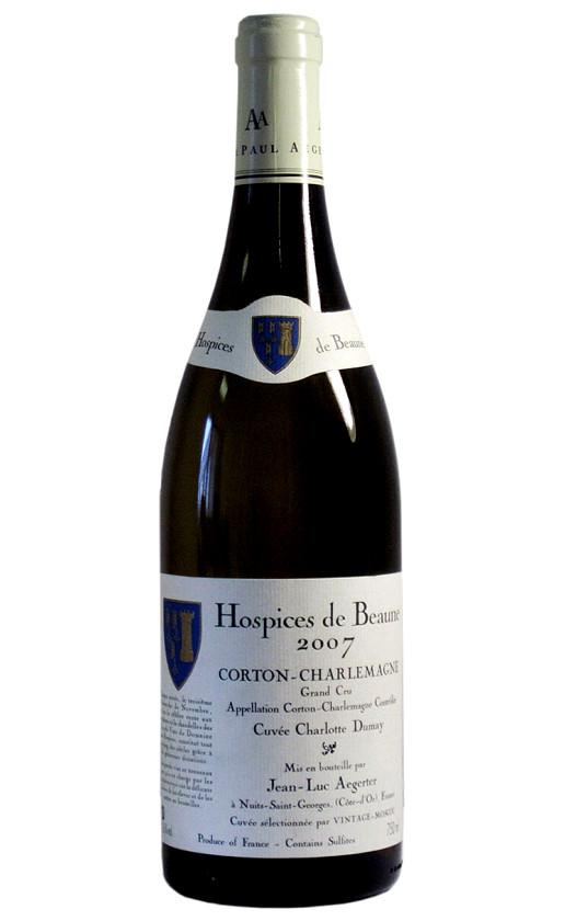 Вино Aegerter Hospices de Beaune Corton-Charlemagne Grand Cru 2007