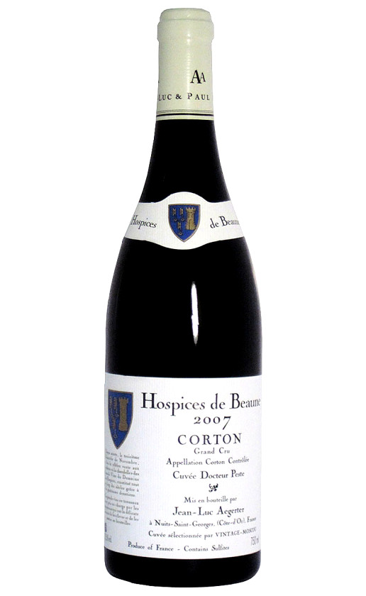 Вино Aegerter Hospices de Beaune Corton Grand Cru 2007
