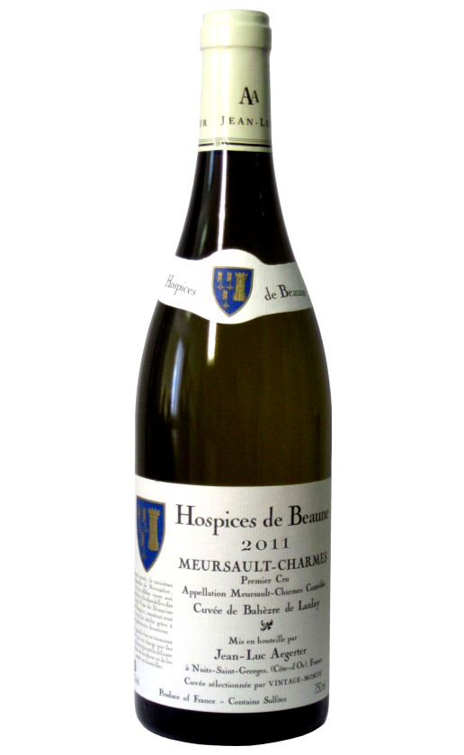 Wine Aegerter Meursault Charmes 1 Er Cru Hospices De Beaune Cuvee De Bahezre De Lanlay 2011
