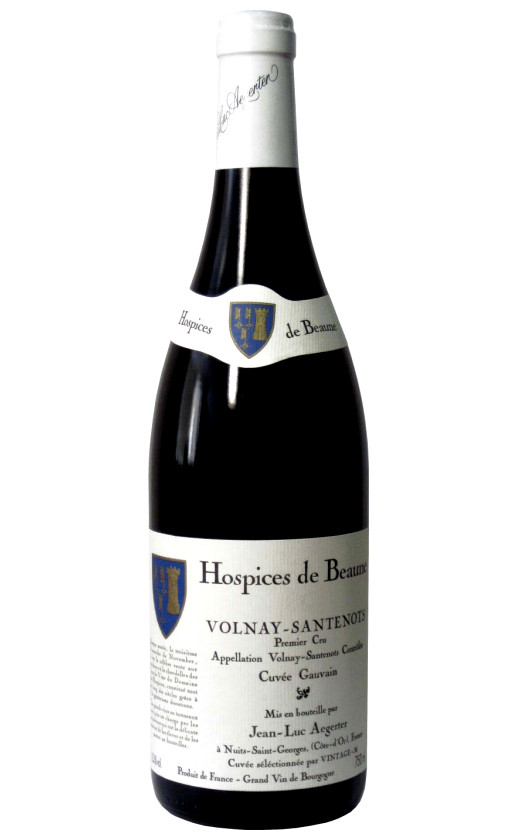 Вино Aegerter Volnay-Santenots 1er Cru Hospices de Beaune Cuvee Gauvain 2008