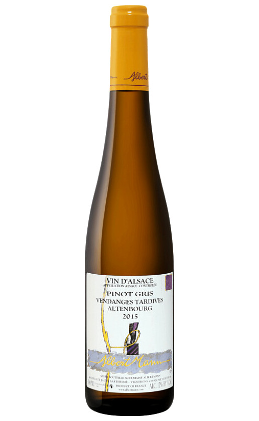 Wine Albert Mann Pinot Gris Vendanges Tardives Altenbourg Alsace 2015