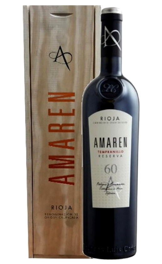 Wine Amaren Reserva Tempranillo 60 Rioja Wooden Box