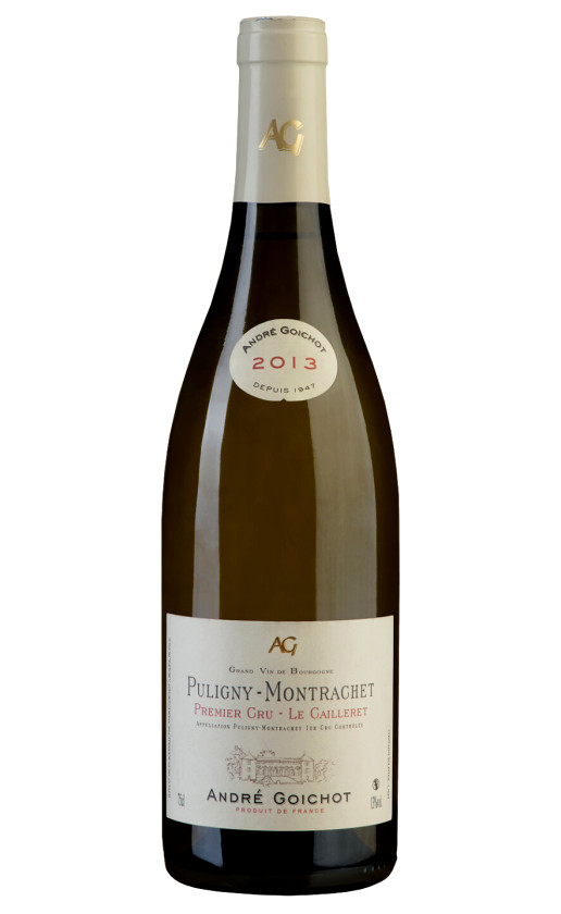 Wine Andre Goichot Puligny Montrachet Premier Cru Le Cailleret 2013