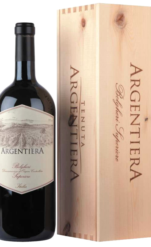 Вино Argentiera Bolgheri Superiore 2018 wooden box