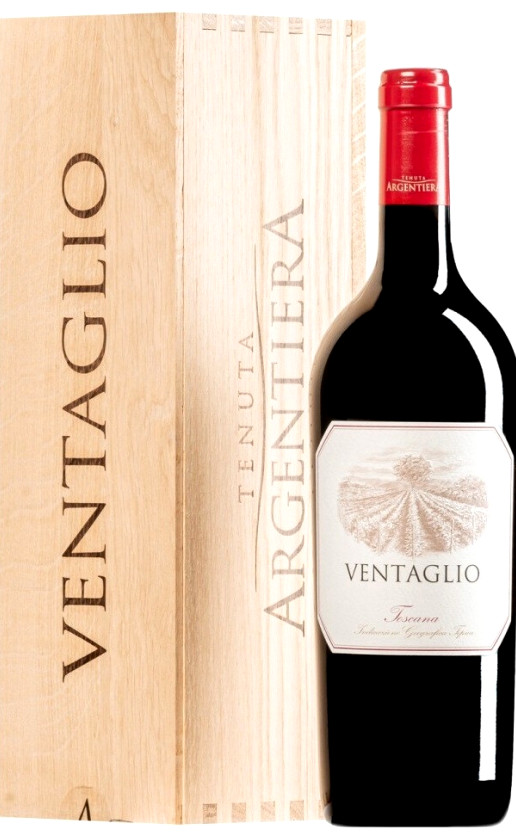 Wine Argentiera Ventaglio Toscana 2015 Wooden Box