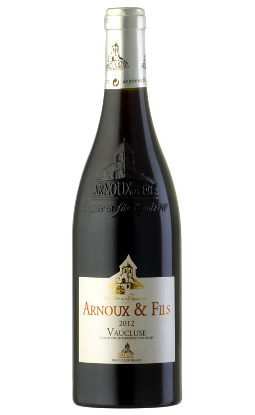 Wine Arnoux Fils Vaucluse Rouge 2012