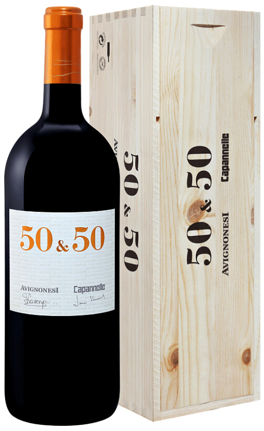 Вино Avignonesi-Capannelle 50 50 Vino da Tavola di Toscana 2017 wooden box