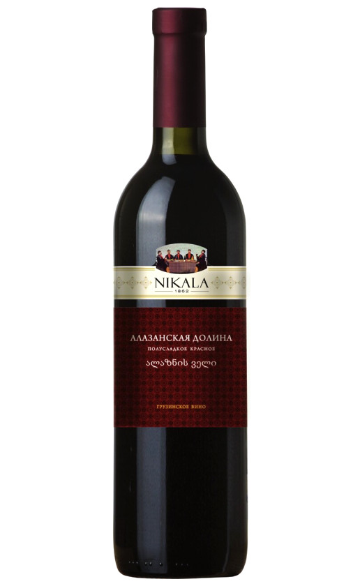 Wine Badagoni Nikala 1862 Alazani Valley Red Semi Sweet