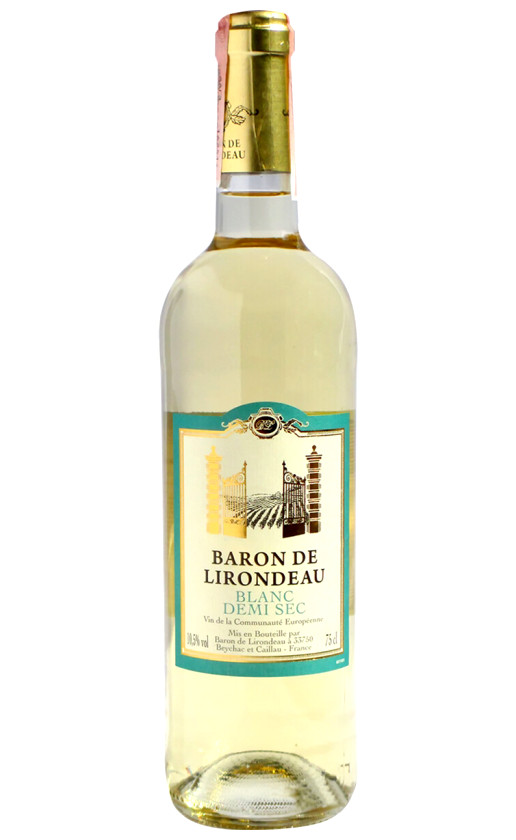 Вино Baron de Lirondeau Blanc Demi Sec