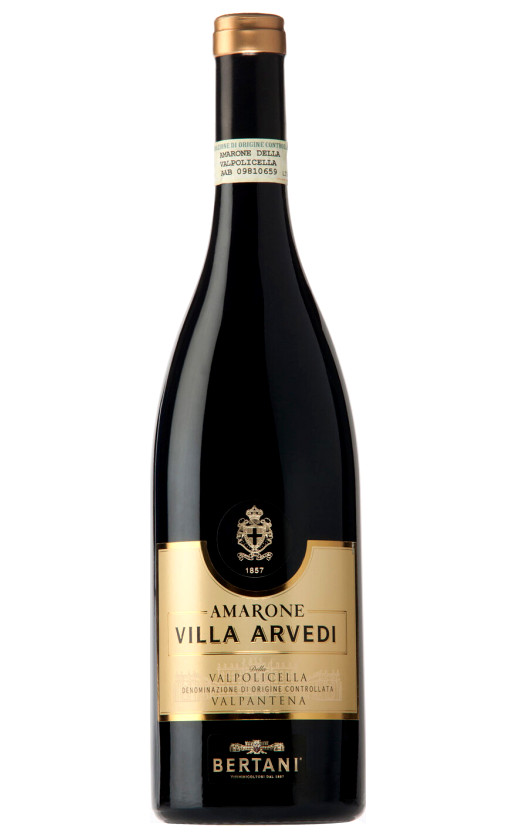 Wine Bertani Amarone Della Valpolicella Valpantena Villa Arvedi 2008