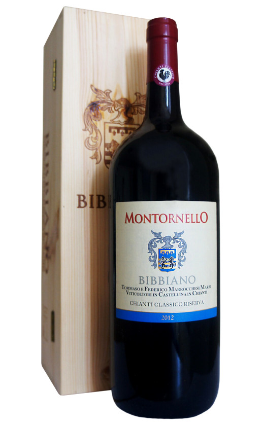 Wine Bibbiano Montornello Chianti Classico Riserva 2012 Wooden Box