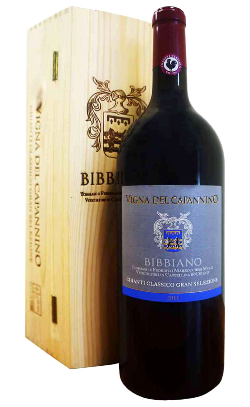 Wine Bibbiano Vigna Del Capannino Chianti Classico Gran Selezione 2016 Wooden Box