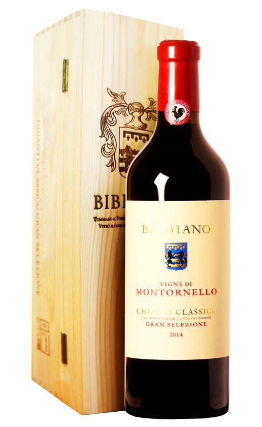 Wine Bibbiano Vigne Di Montornello Chianti Classico Gran Selezione 2014 Wooden Box