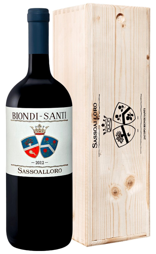 Biondi Santi Sassoalloro Toscana 2012 wooden box