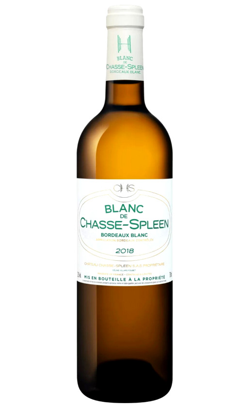 Wine Blanc De Chasse Spleen Bordeaux 2018