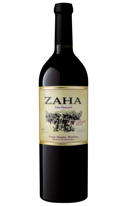 Wine Bodega Teho Zaha Toko Vineyard Cabernet Franc 2018