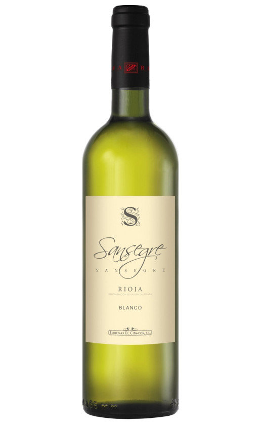 Wine Bodegas El Cidacos Sansegre Blanco Rioja 2015