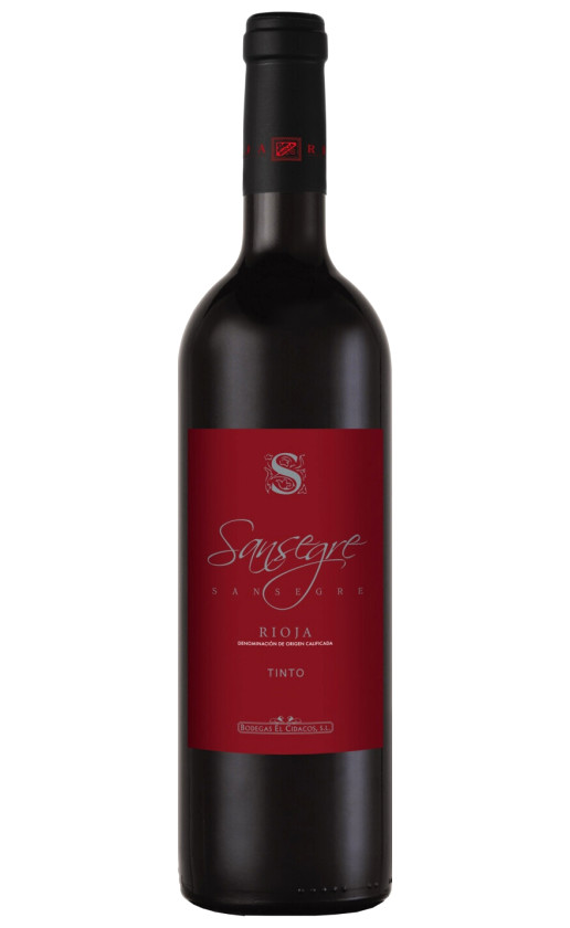 Wine Bodegas El Cidacos Sansegre Tinto Rioja 2016