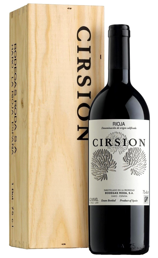 Вино Bodegas Roda Rioja Cirsion Rioja 2017 wooden box