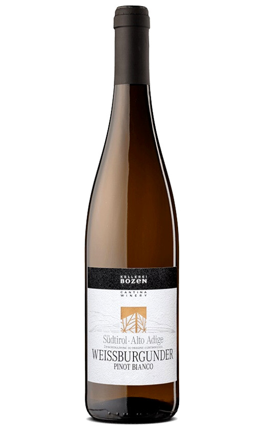 Wine Bolzano Pinot Bianco Sudtirol Alto Adige 2018
