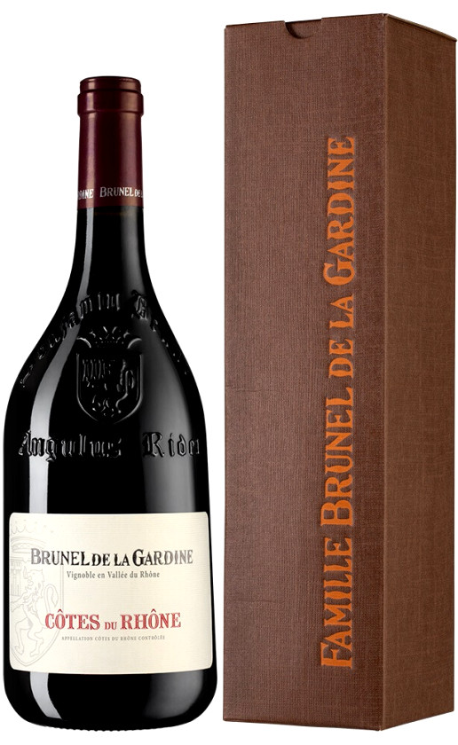 Вино Brunel de la Gardine Cotes du Rhone 2020 gift box