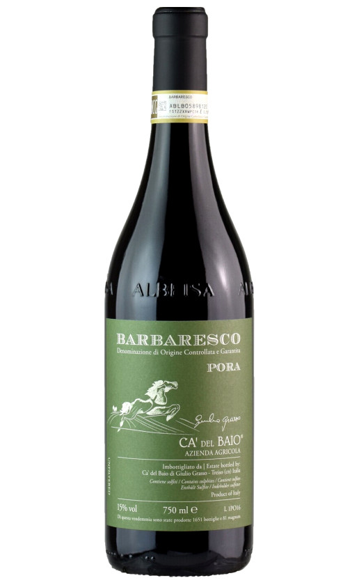 Вино Ca'del Baio Barbaresco Pora 2017