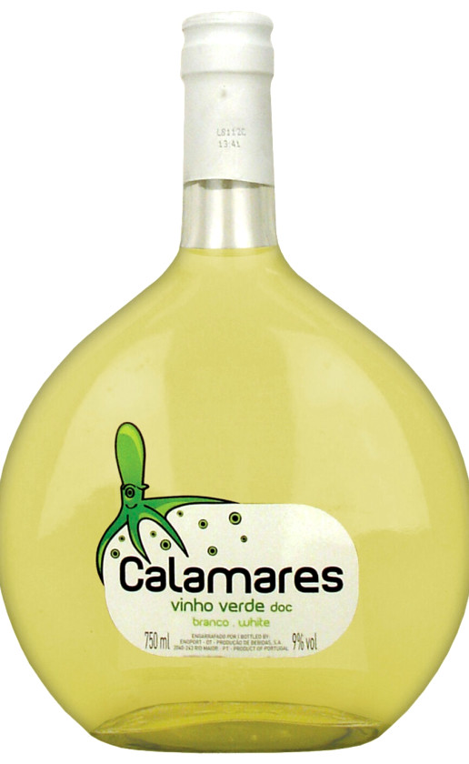 Wine Calamares Branco Vinho Verde Flat Bottle