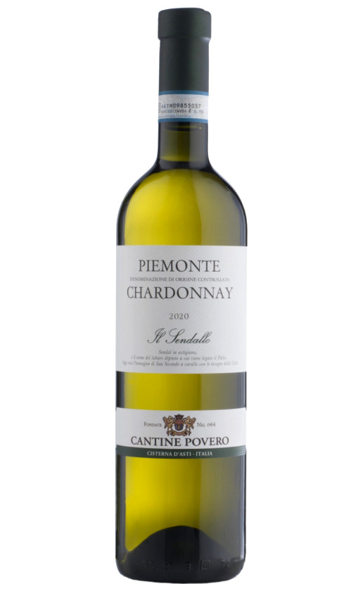 Wine Cantine Povero Chardonnay Il Sendallo Piemonte 2020
