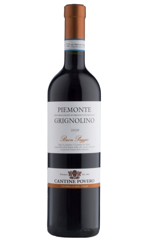 Вино Cantine Povero Grignolino Buon Paggio Piemonte 2020