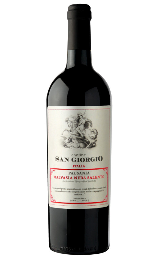 Wine Cantine San Giorgio Pausania Malvasia Nera Salento 2019