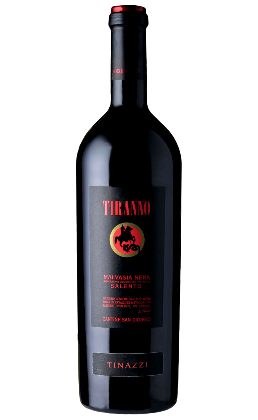 Wine Cantine San Giorgio Tiranno Malvasia Nera Salento 2018