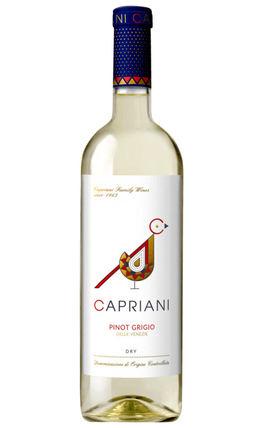 Wine Capriani Pinot Grigio Dry Delle Venezie
