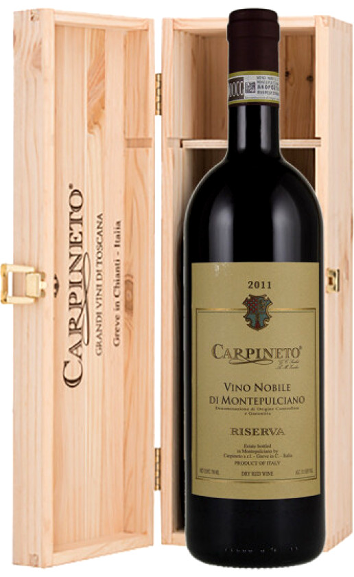 Wine Carpineto Vino Nobile Di Montepulciano Riserva 2011 Wooden Box