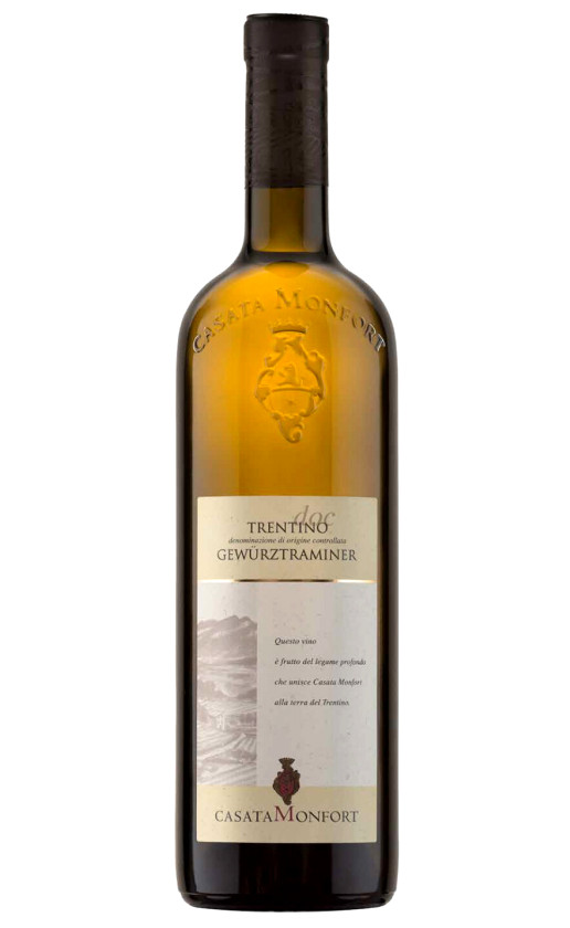 Wine Casata Monfort Gewurztraminer Trentino 2019