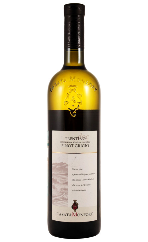 Wine Casata Monfort Pinot Grigio Trentino 2019