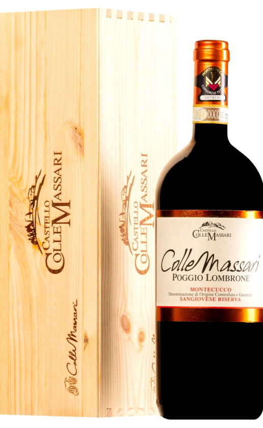 Вино Castello ColleMassari Poggio Lombrone Montecucco Sangiovese Riserva 2016 wooden box