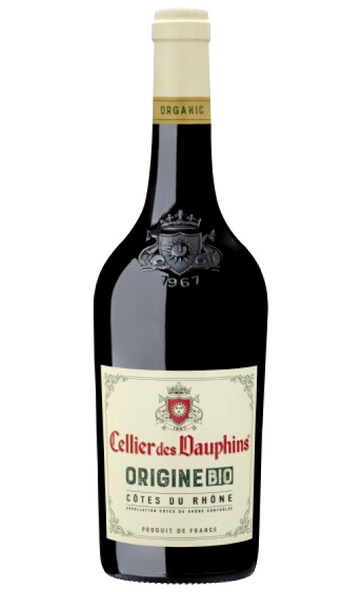 Wine Cellier Des Dauphins Origine Bio Rouge Cotes Du Rhone 2018