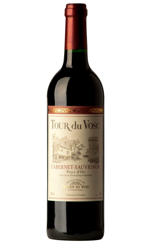 Wine Cellier Du Vosc Cabernet Sauvignon Vin De Pays Doc 2014