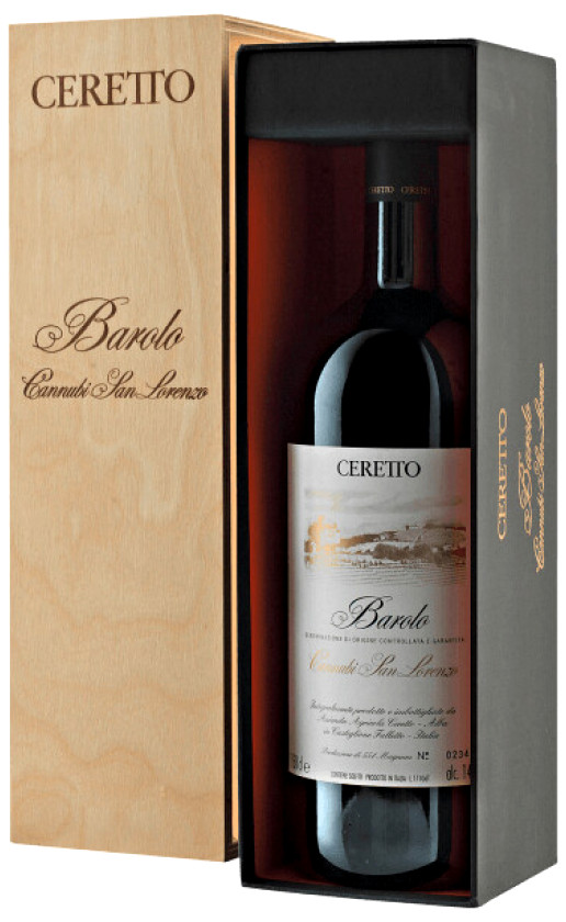 Вино Ceretto Barolo Cannubi San Lorenzo 2009 gift box
