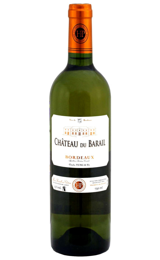 Wine Charles Yung Fils Chateau Du Barail Bordeaux Blanc 2018