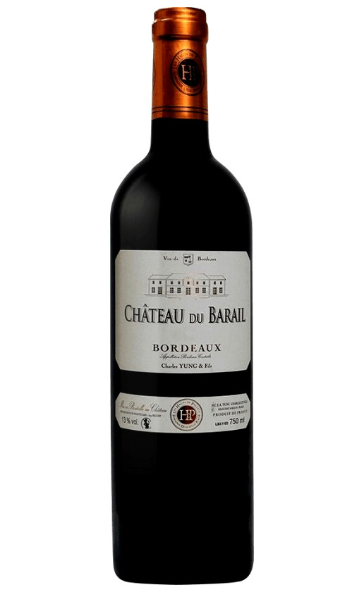Wine Charles Yung Fils Chateau Du Barail Bordeaux Rouge 2018