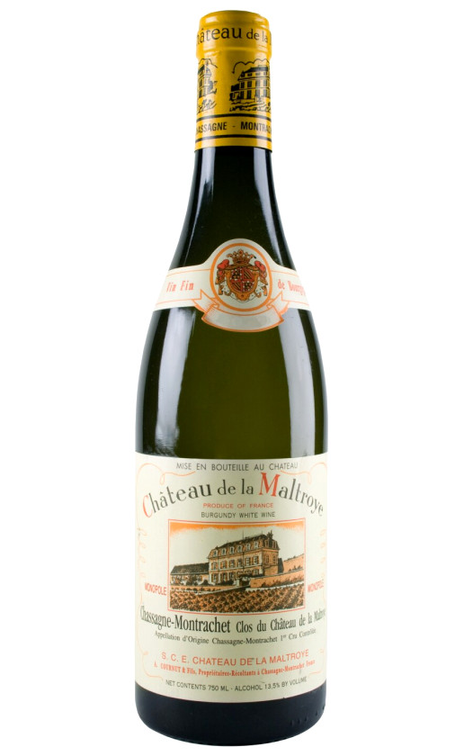 Вино Chassagne-Montrachet 1er Cru Clos du Chateau de la Maltroye Blanche 2012