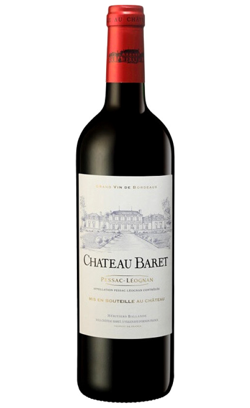 Wine Chateau Baret Rouge Pessac Leognan 2015