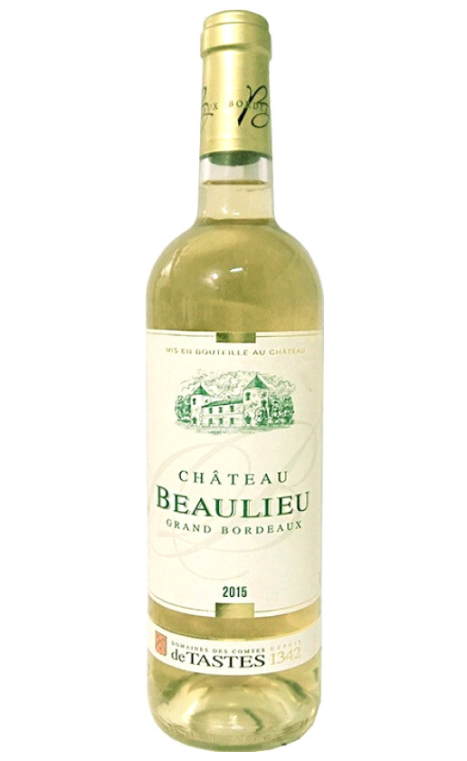 Wine Chateau Beaulieu Comtes De Tastes Bordeaux Aoc Blanc 2015