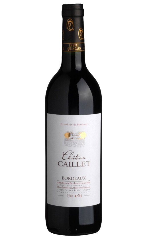 Wine Chateau Caillet Bordeaux 2012