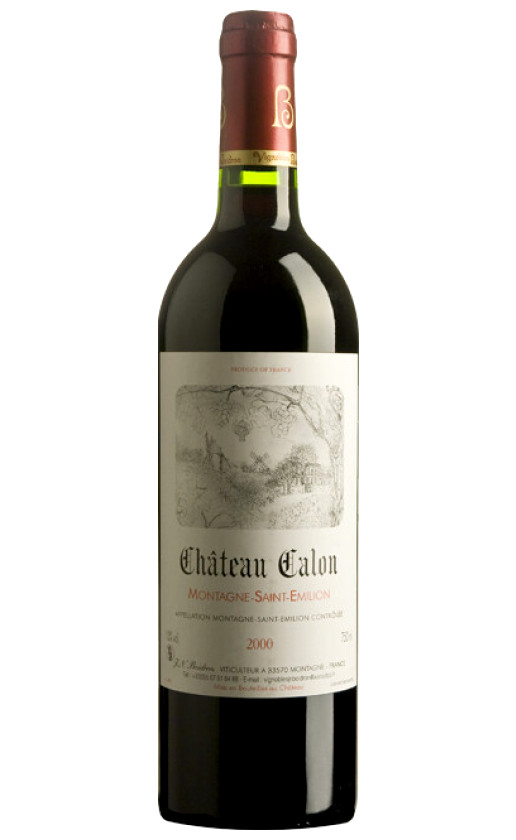 Wine Chateau Calon Montagne Saint Emilion 2000