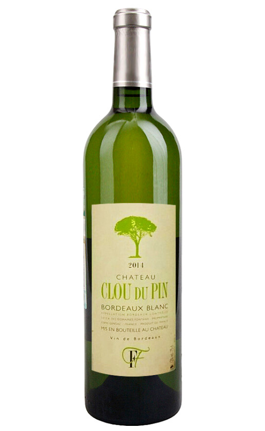 Wine Chateau Clou Du Pin Bordeaux Blanc 2014