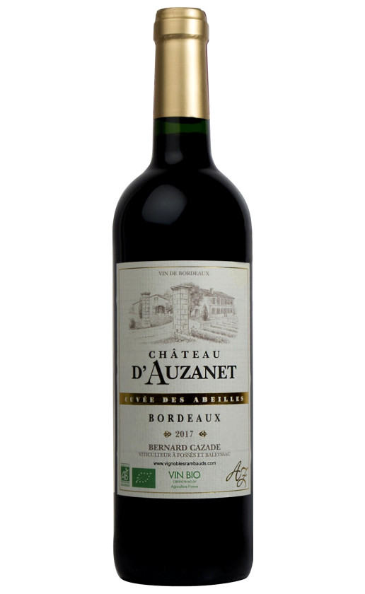 Вино Chateau d'Auzanet Cuvee des Abeilles Bordeaux 2017