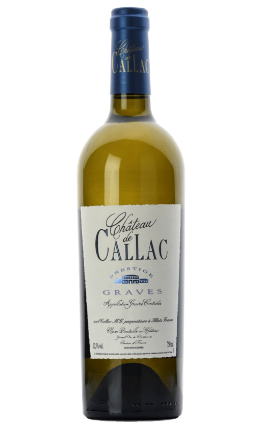 Вино Chateau de Callac Prestige Blanc Graves 2018