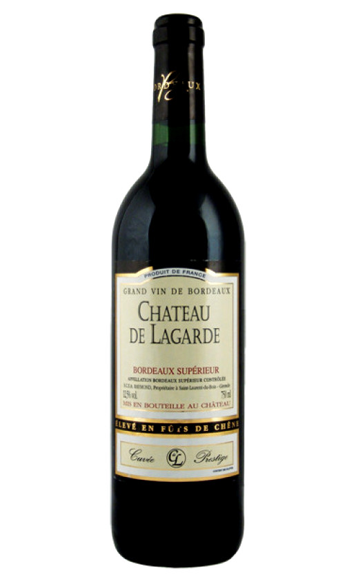 Wine Chateau De Lagarde Cuvee Prestige Rouge Bordeaux Superieur 2006